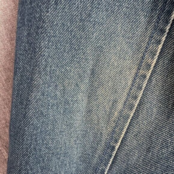 Vintage 90s Great Adventure Denim Long Button Front Midi Length Overcoat Jacket - Picture 10 of 10